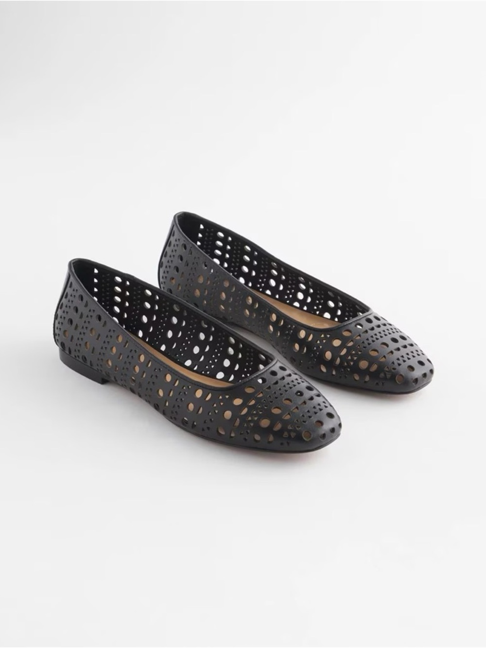 Chico's Black Leather Ballet Flats